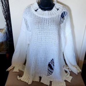 EUC distressed sweater.